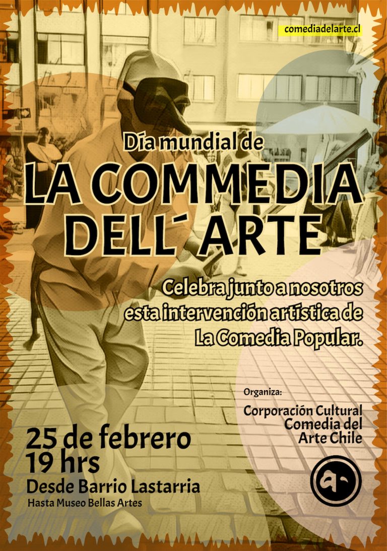 4er Festival de la comedia del arte 2022 Intervención Barrio Lastarria